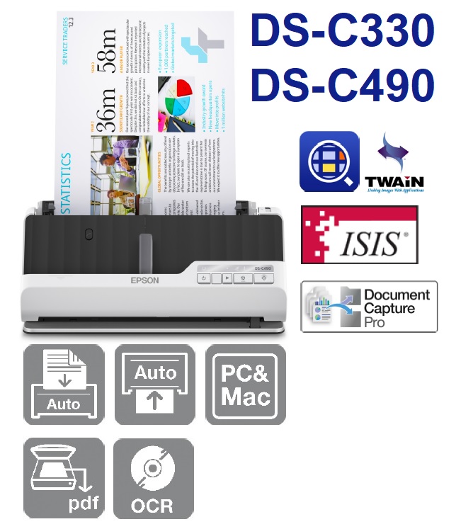 Epson DS-C330 und DS-C490 - kompakte und vielseitig einsetzbare Dokumentenscanner